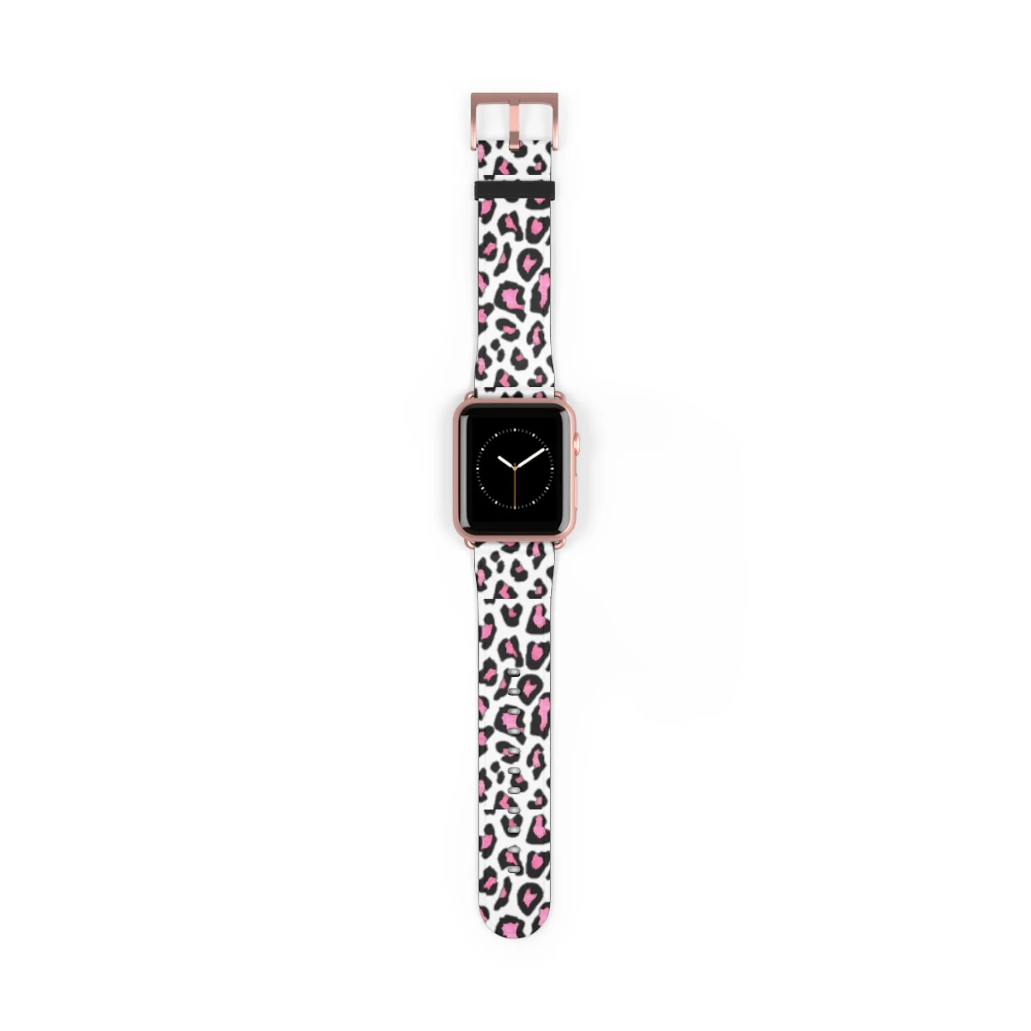 Pink and Black Leopard Print Watch Band