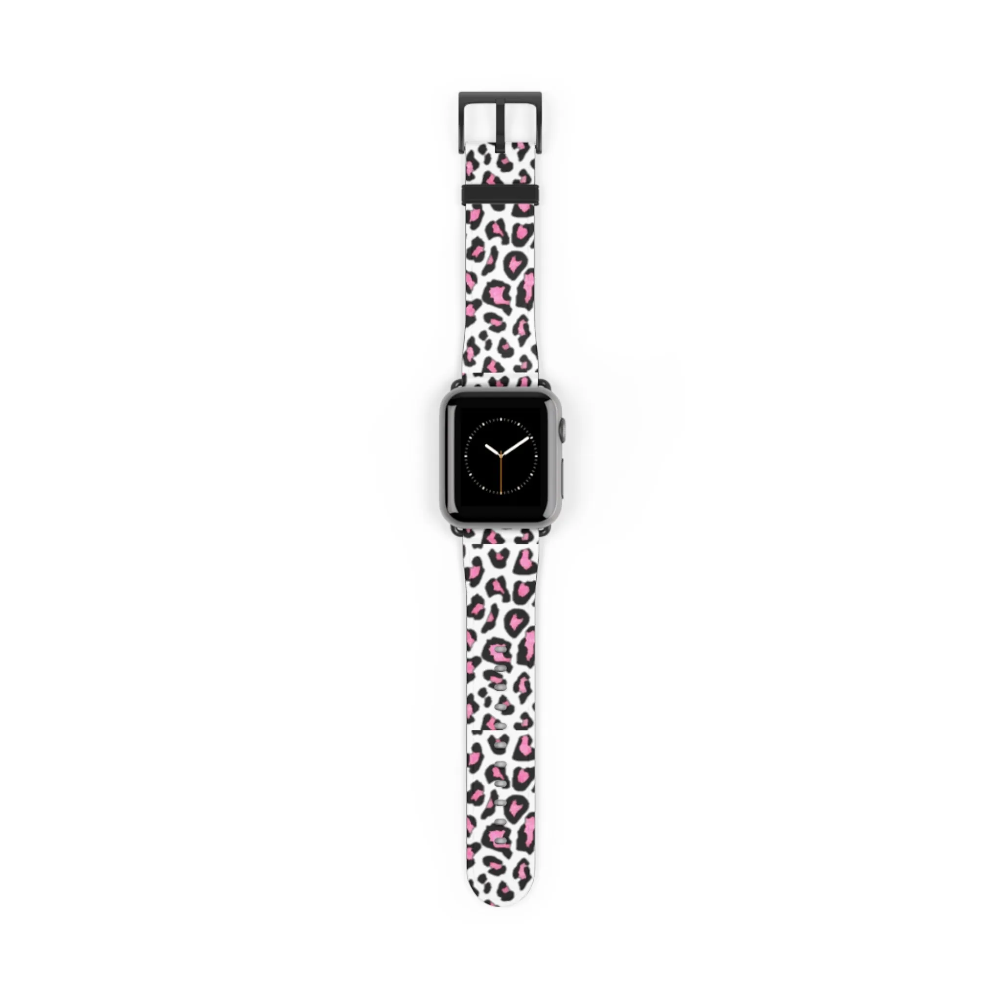 Pink and Black Leopard Print Watch Band