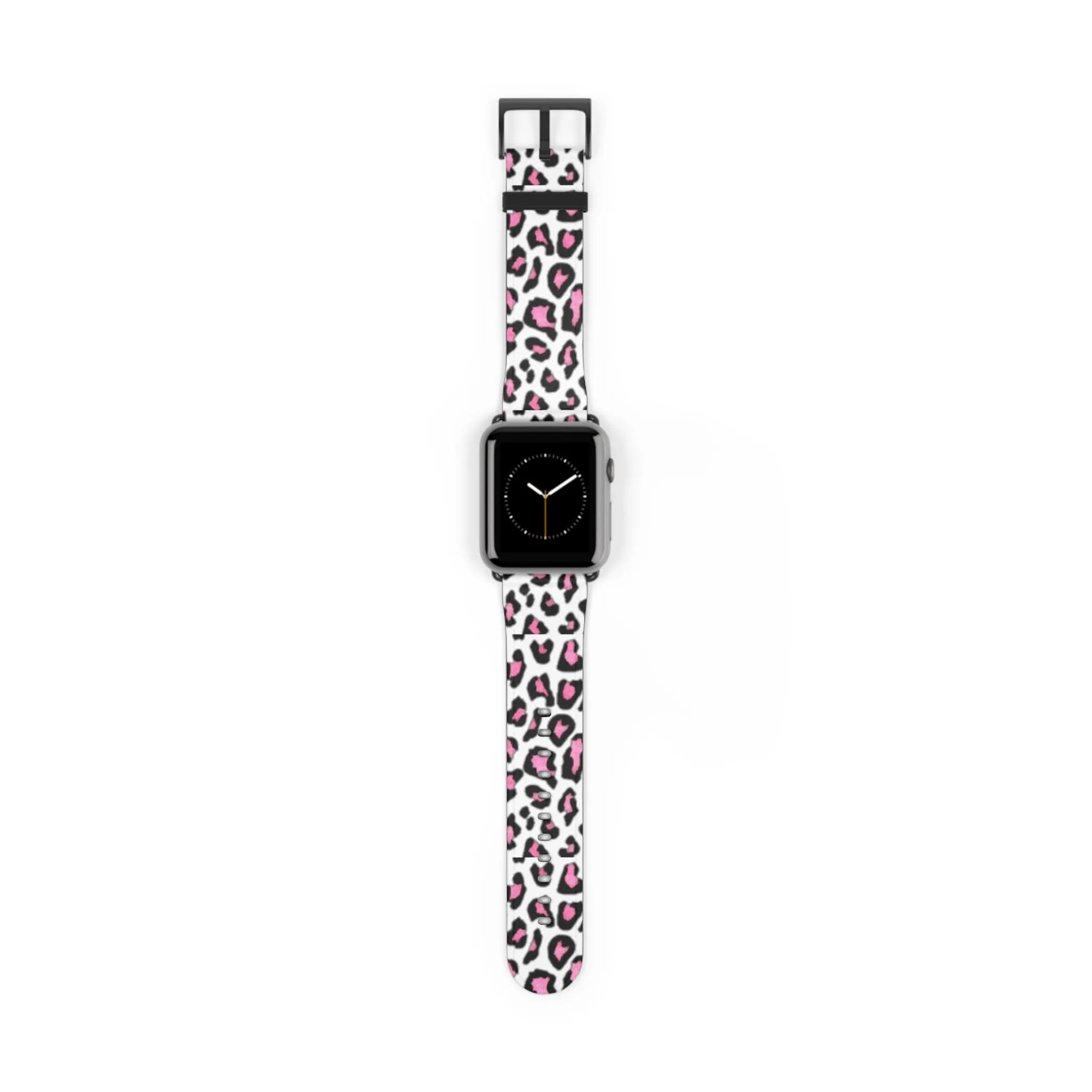 Pink and Black Leopard Print Watch Band