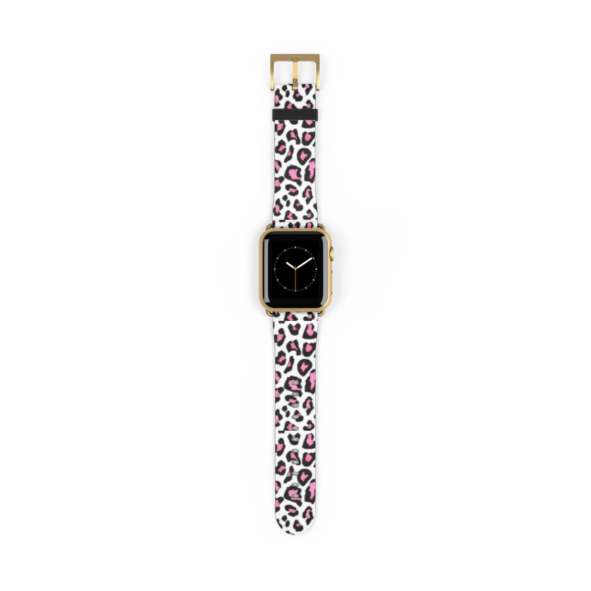 Pink and Black Leopard Print Watch Band