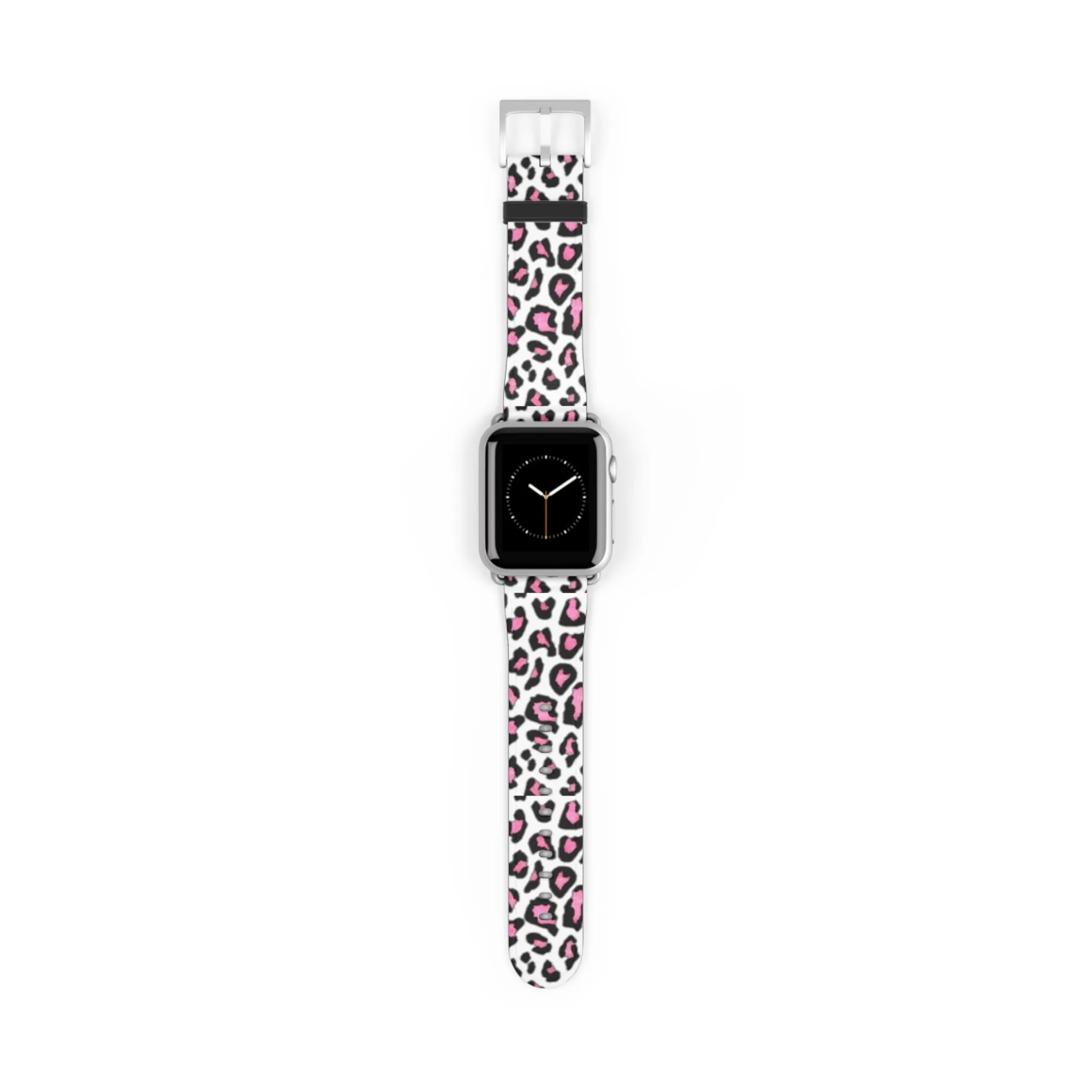 Pink and Black Leopard Print Watch Band