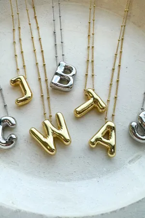 Pink Friday PREORDER: Bubble Letter Initial Necklace
