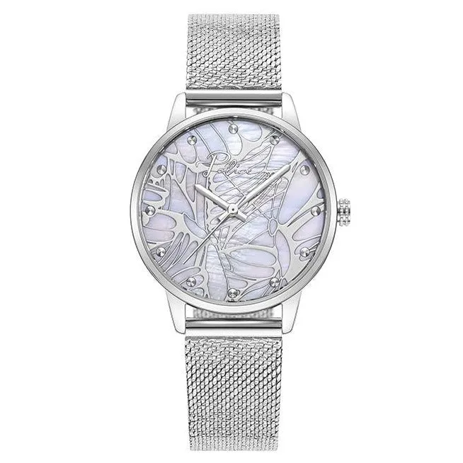 Police  Camii Ladies Analog White MOP Dial Silver Stailess Steel Watch