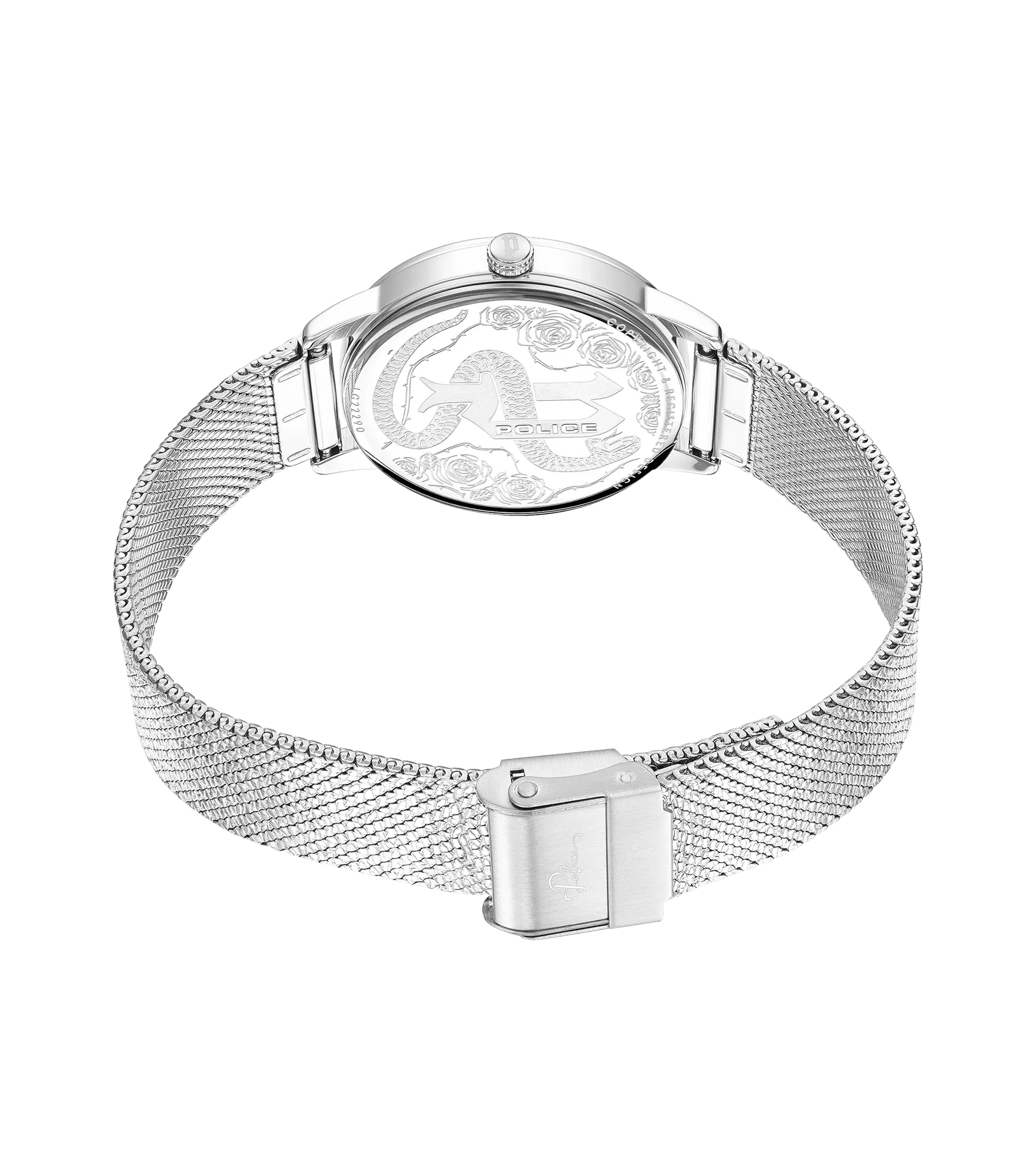Police  Camii Ladies Analog White MOP Dial Silver Stailess Steel Watch