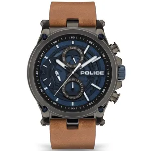 Police Men's Taman Watch Tan Strap