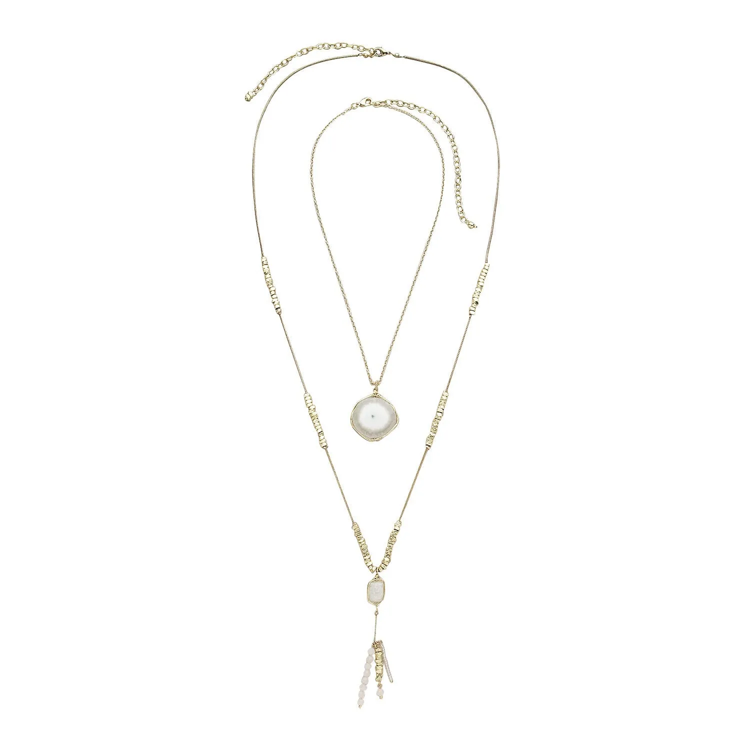 Polished Stone Necklace Set