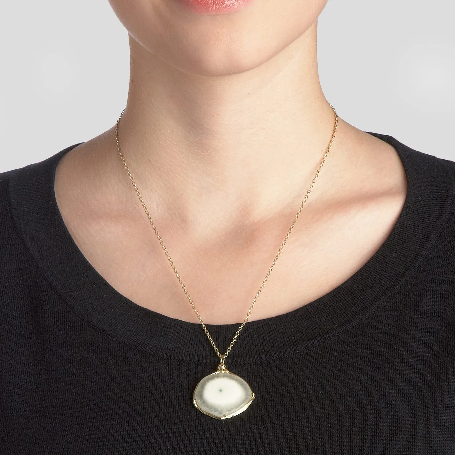 Polished Stone Necklace Set