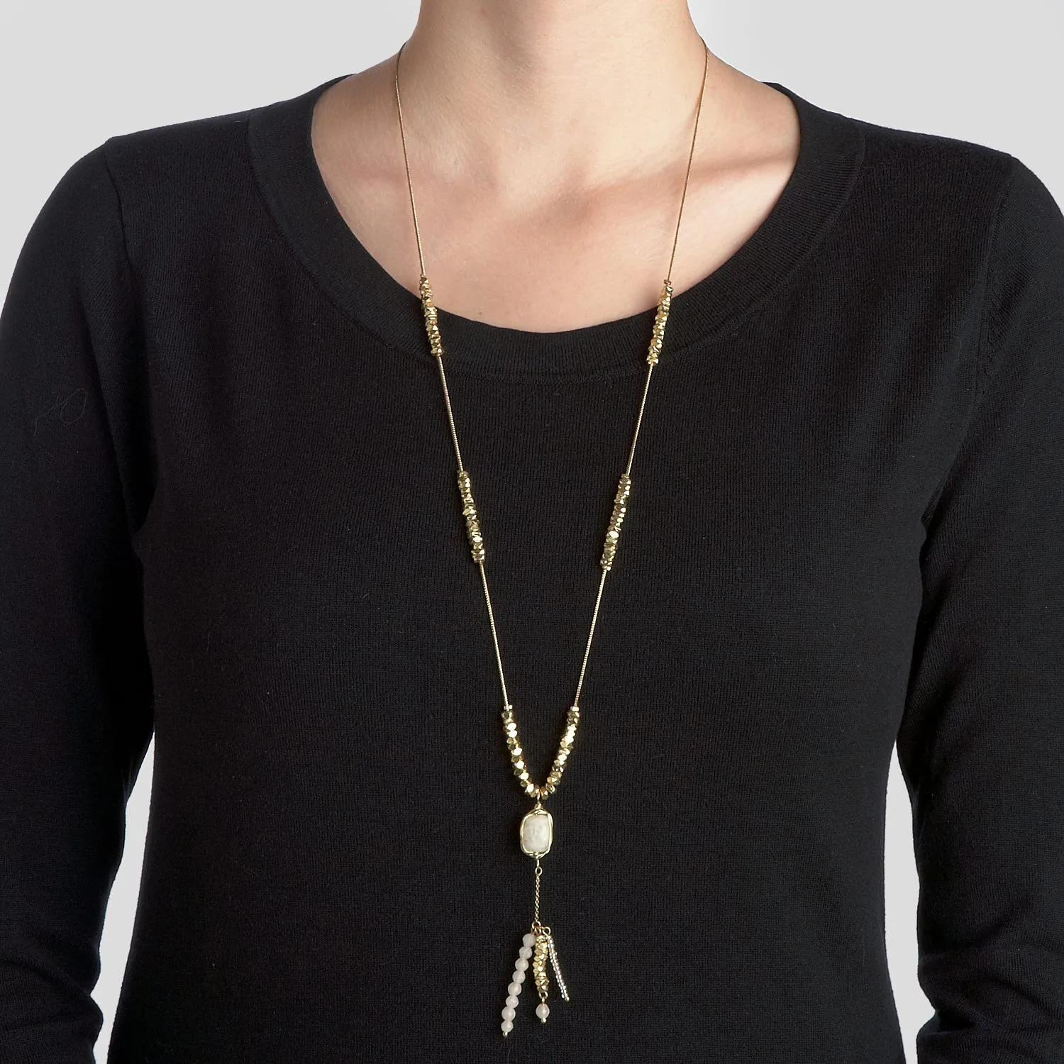 Polished Stone Necklace Set