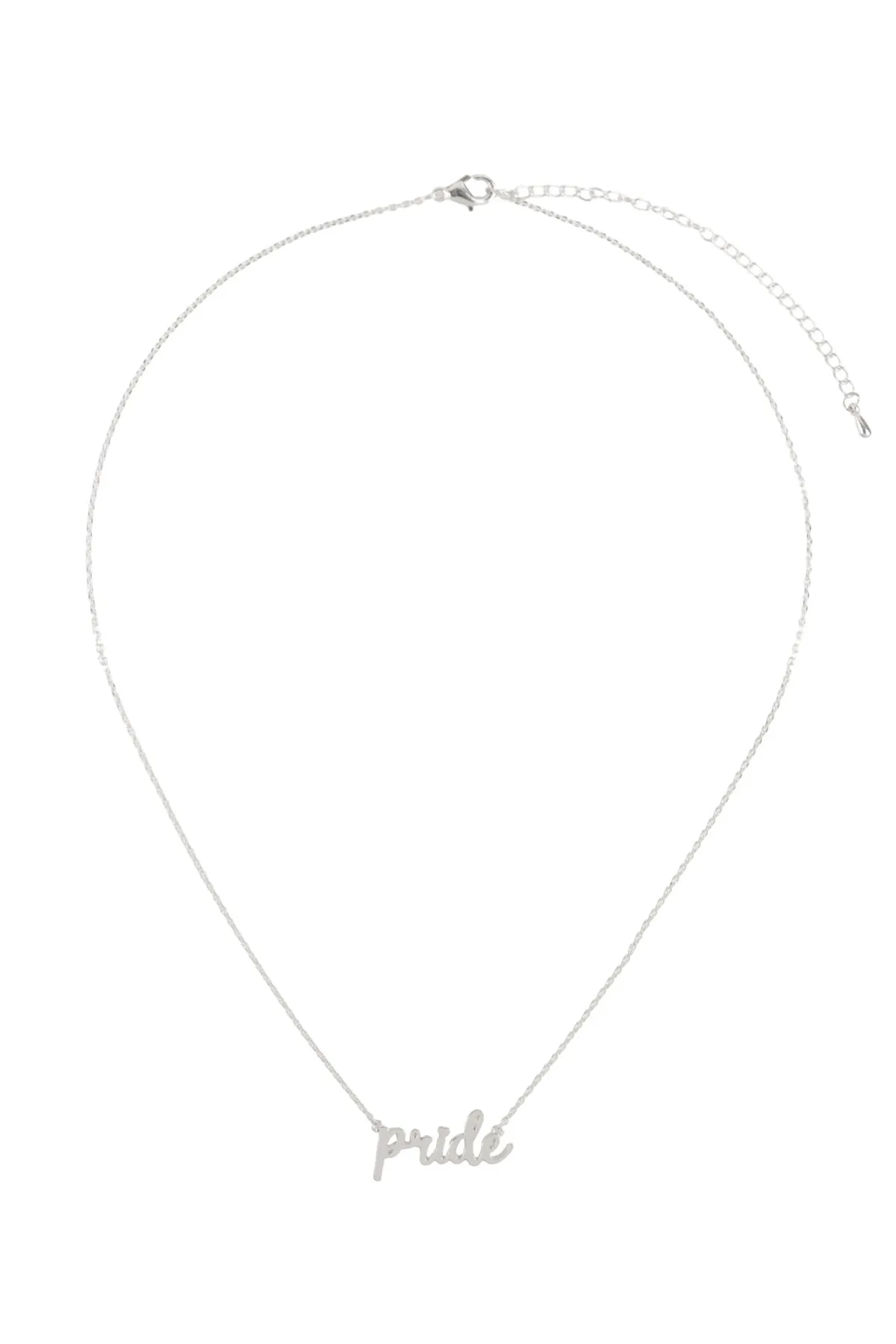 PRIDE INSPIRATION LETTER PENDANT BRASS NECKLACE