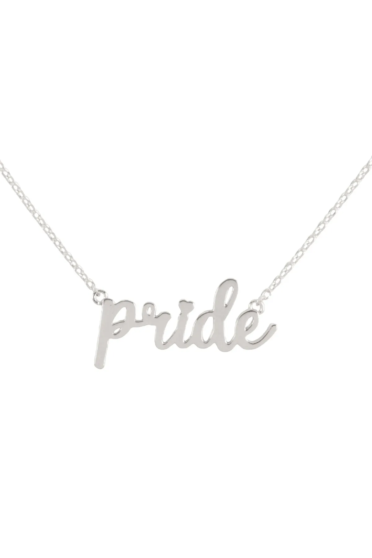 PRIDE INSPIRATION LETTER PENDANT BRASS NECKLACE