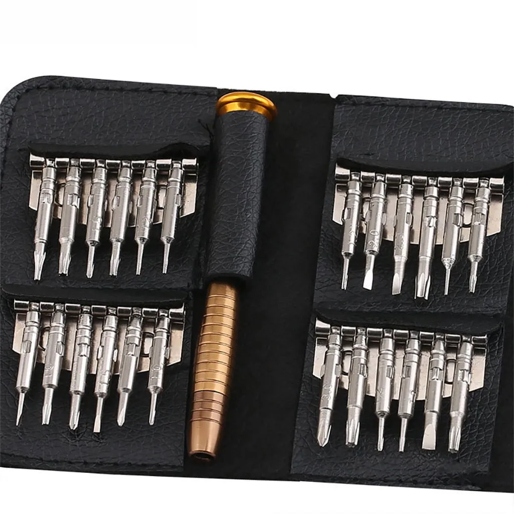 PUIYRBS Small Screwdriver Set for Electronics 25 Pc Small Mini Precision Screwdriver Set Watch Jewelry Electronic Repair Tool