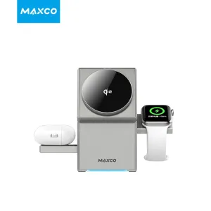 Qi2 3-in-1 Wireless Charger with Auto-Rotating Magic Cube Dock for IPhone 16/15/14 Pro Max, AirPods, and IWatch Fast Charging