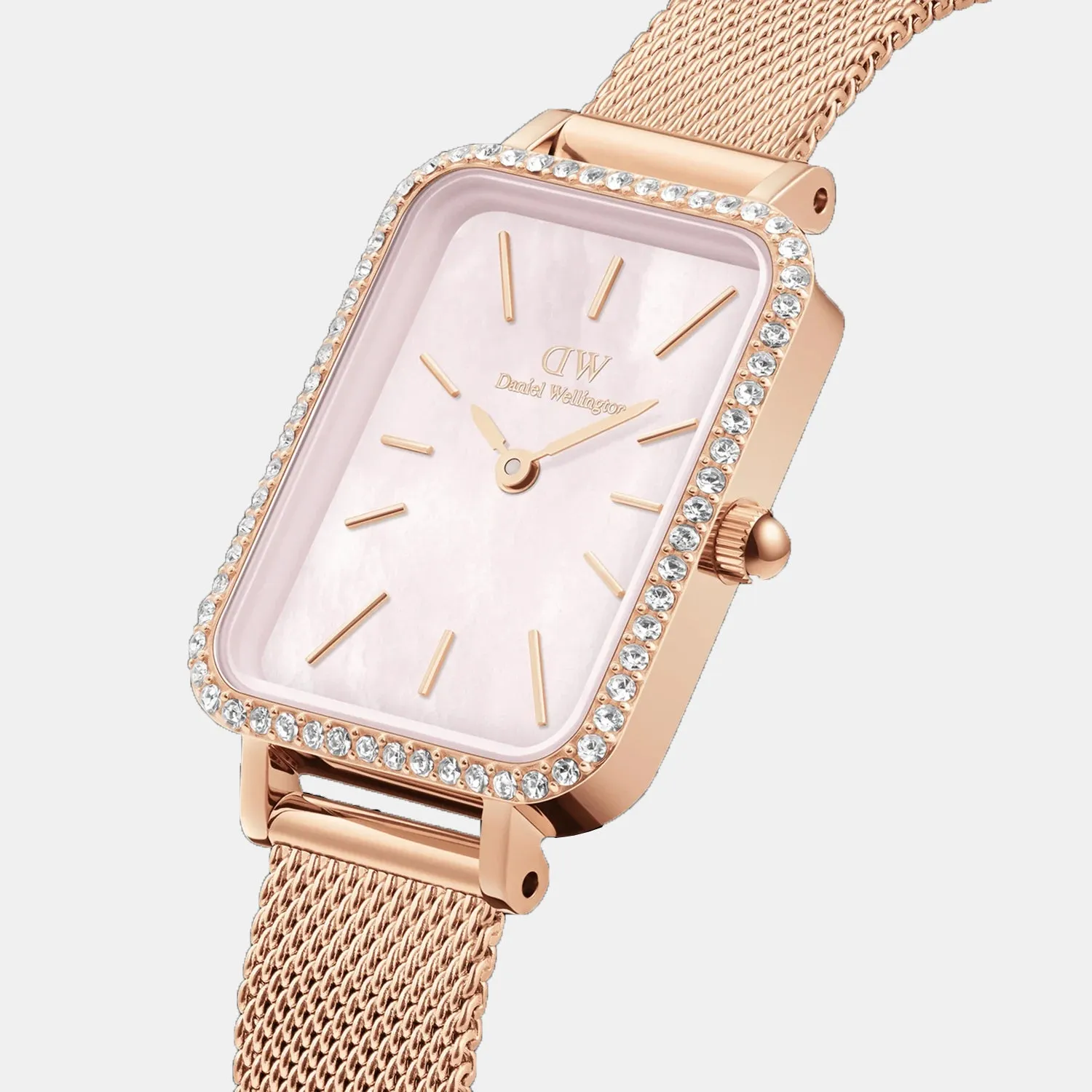 Quadro Women's Mother Of Pearl Analog Stainless Steel Watch DW00100669K