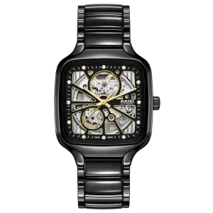 Rado True Square Automatic Open Heart Diamond Black Ceramic