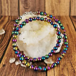 Rainbow Hematite Necklaces