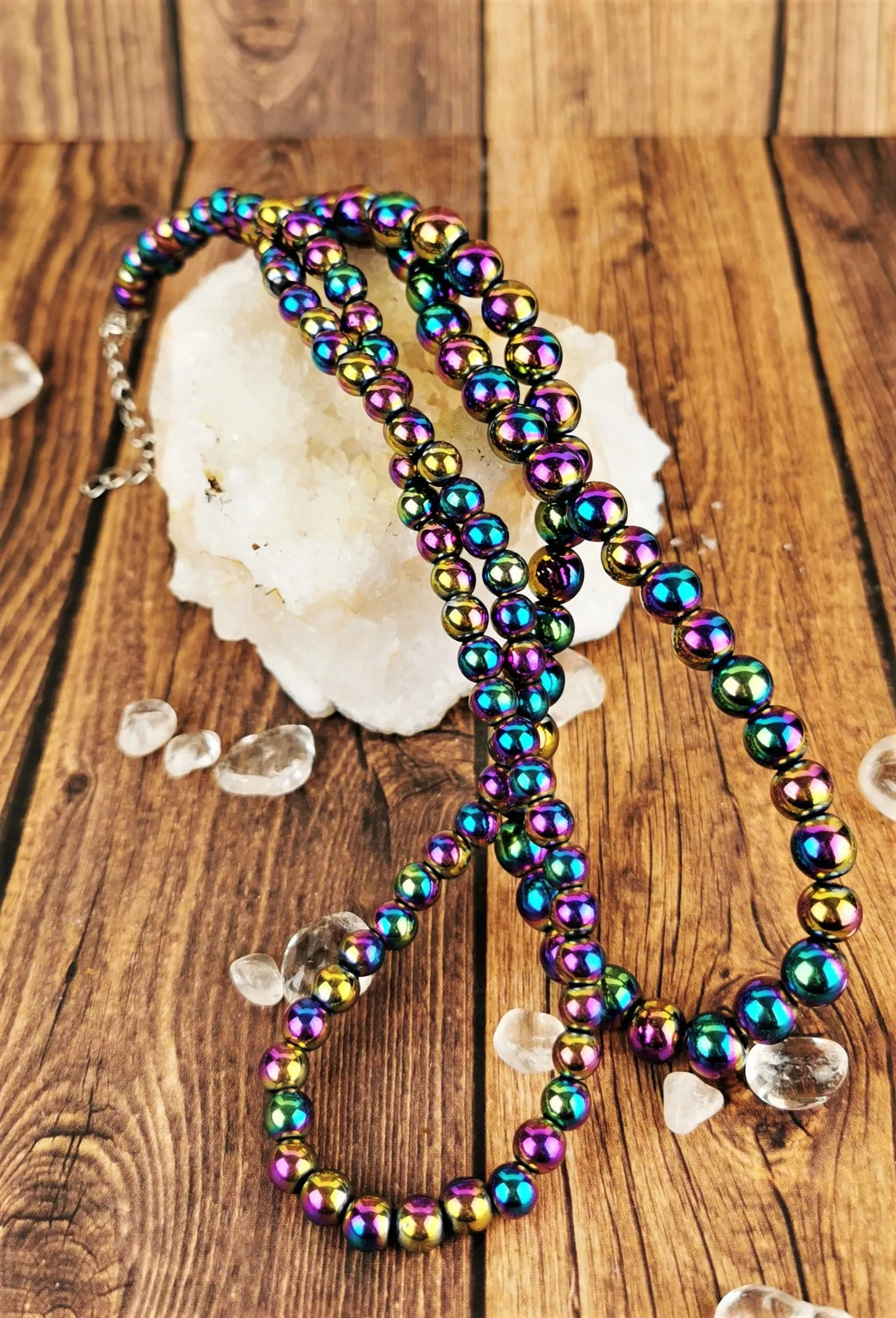 Rainbow Hematite Necklaces