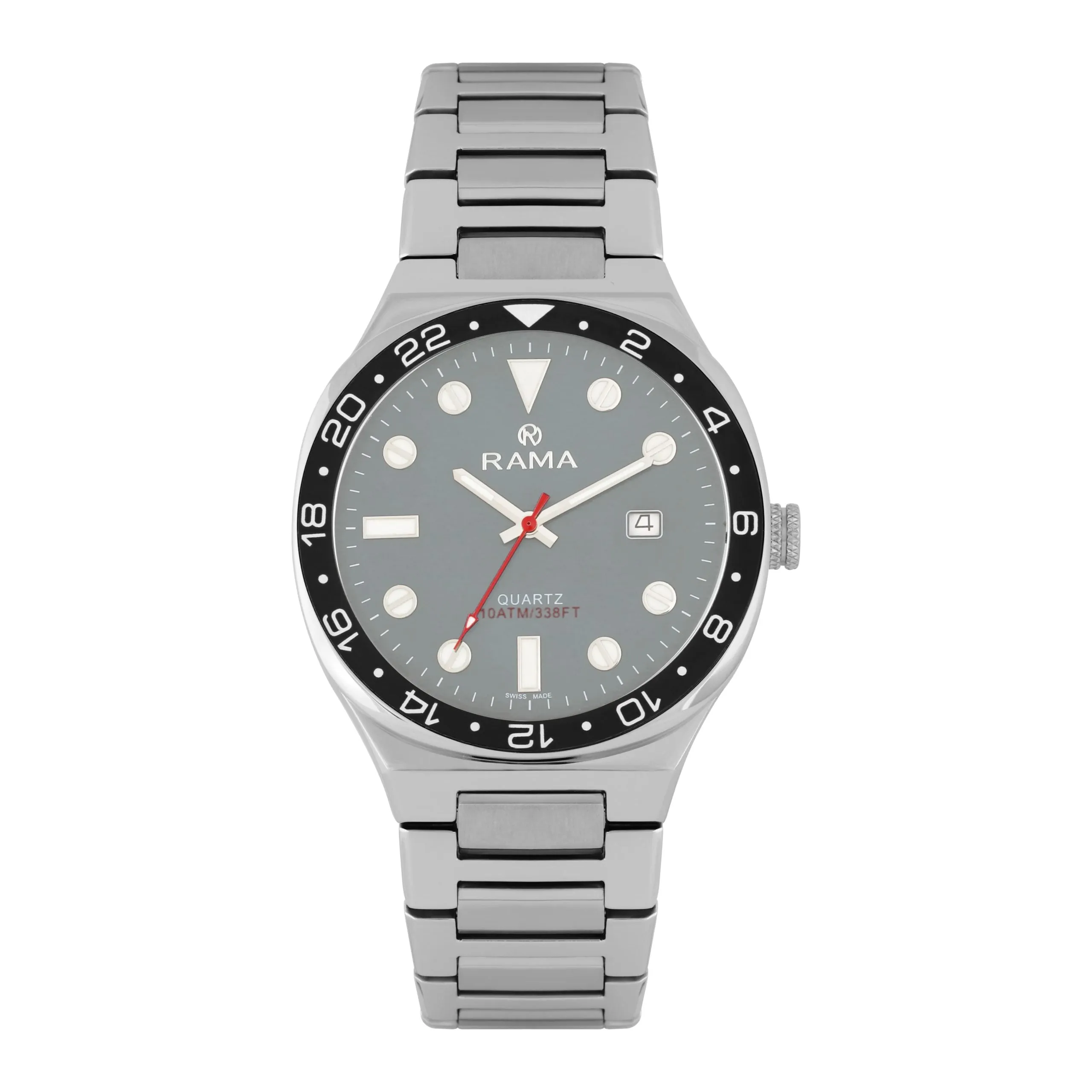 Rama Gents Gray Dial Stainless Steel Watch