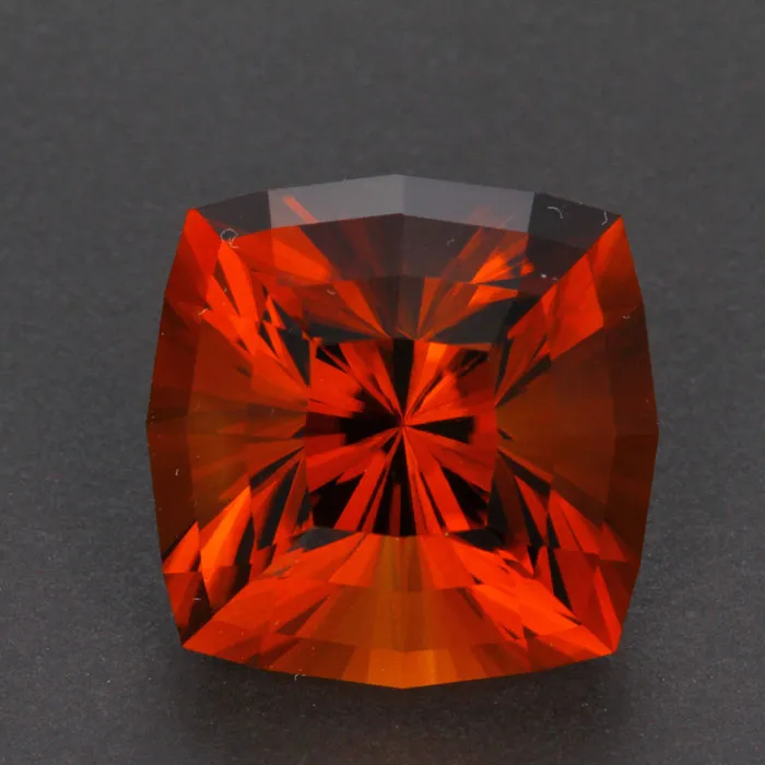 Red/Orange Square Cushion Citrine 22.97 Carats