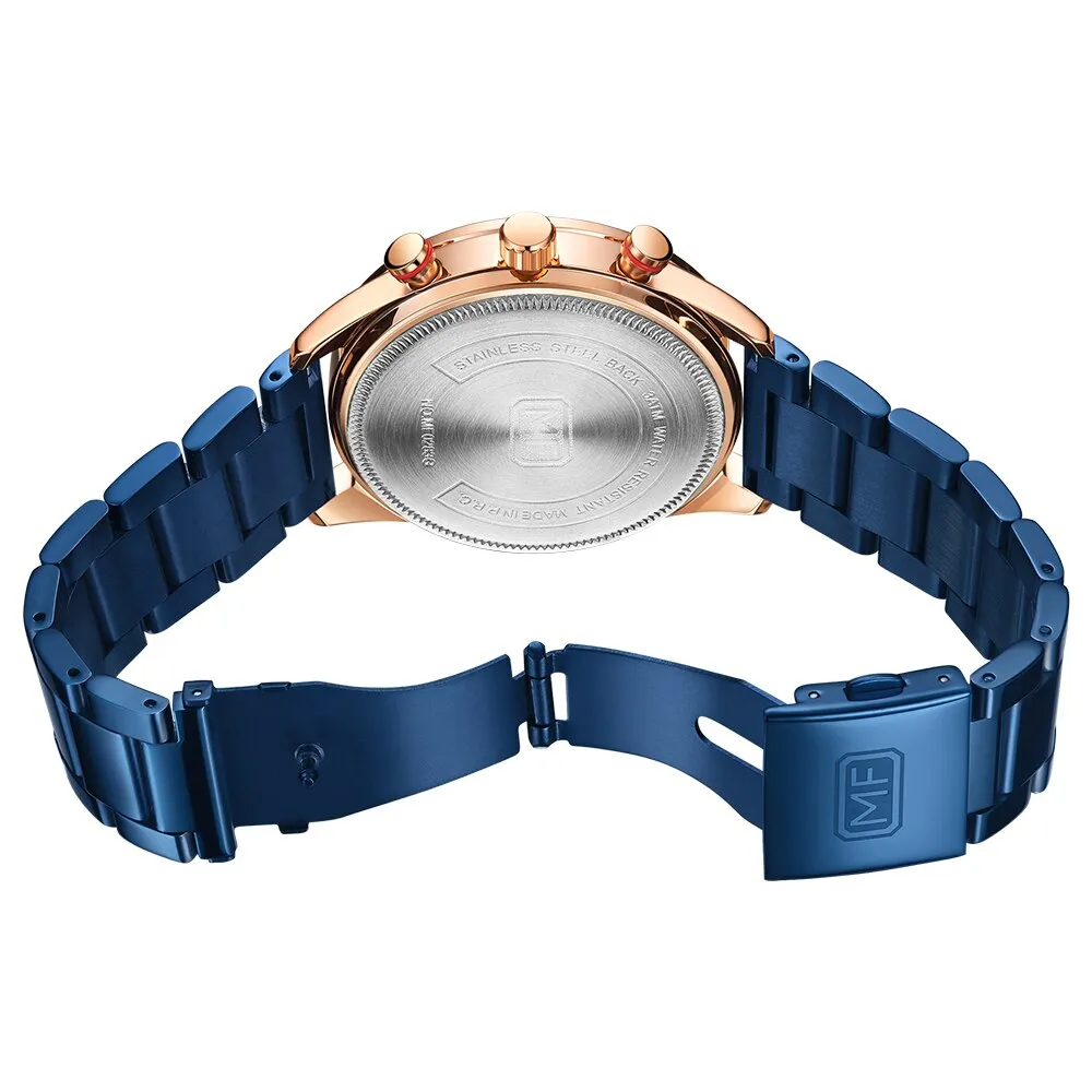 Relogio Masculino MINI FOCUS Men&#39;s Business Watch Top Brand Luxury Chronograph Waterproof Sports Stainless Steel Wristwatch