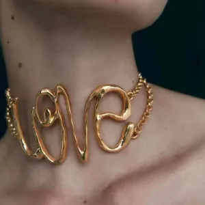Retro Punk Big LOVE Choker Necklace for Women