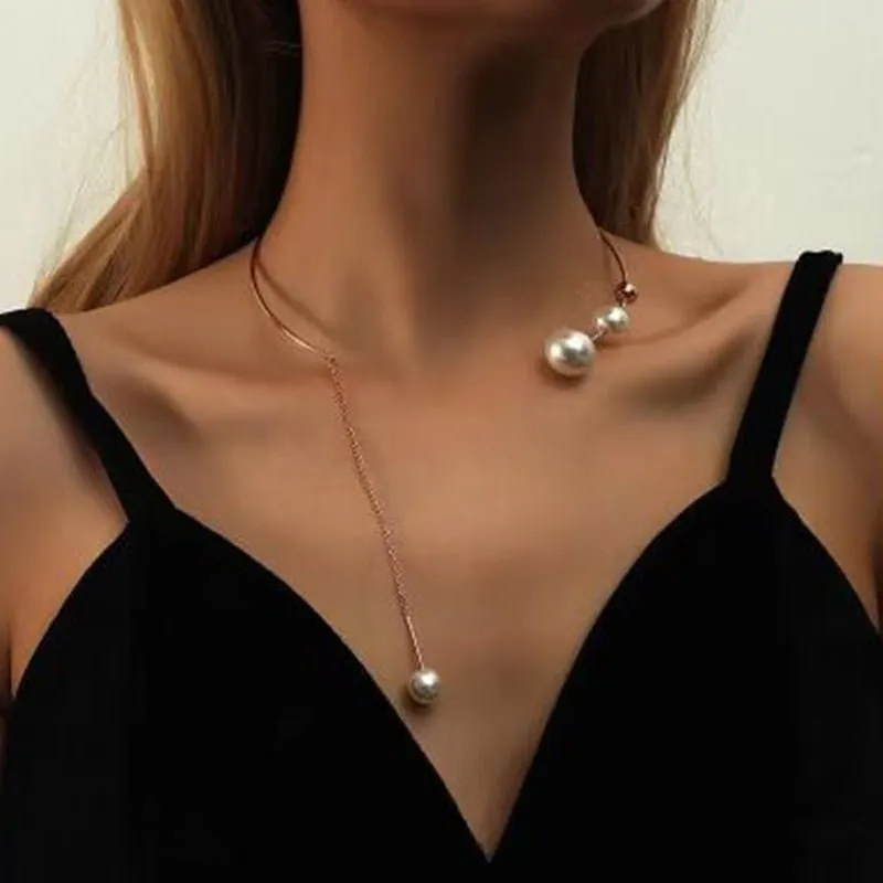 Retro Round Bead Necklace For Women Anniverssary Jewelry Gifts