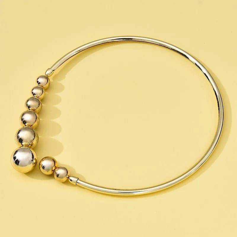 Retro Round Bead Necklace For Women Anniverssary Jewelry Gifts