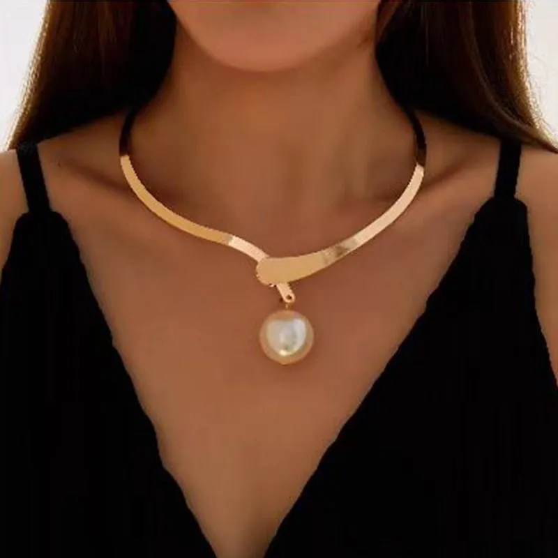 Retro Round Bead Necklace For Women Anniverssary Jewelry Gifts