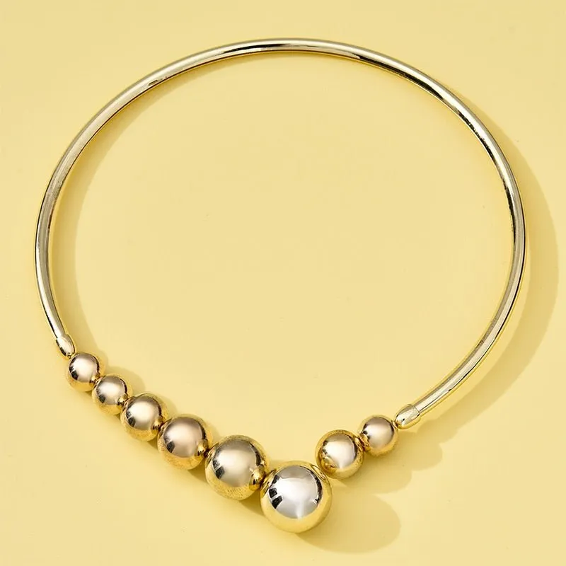 Retro Round Bead Necklace For Women Anniverssary Jewelry Gifts