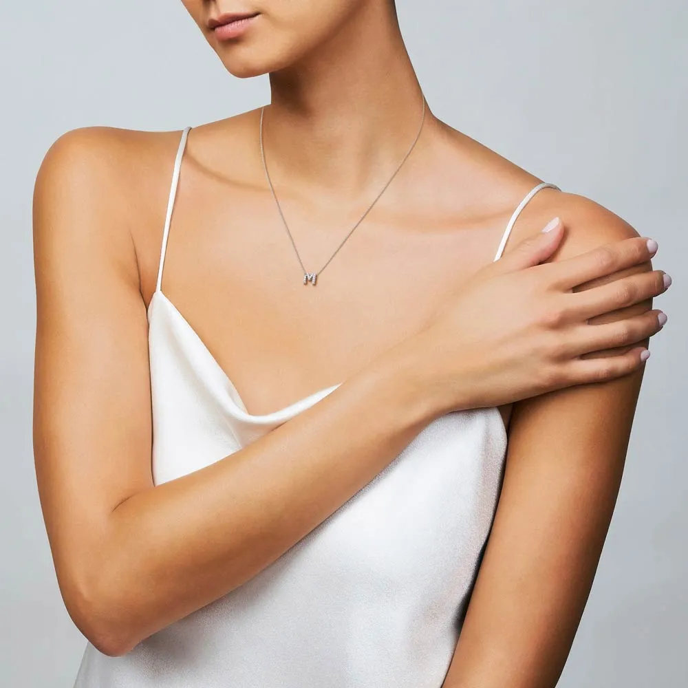 Roberto Coin "G" Love Letter Diamond Pendant Necklace