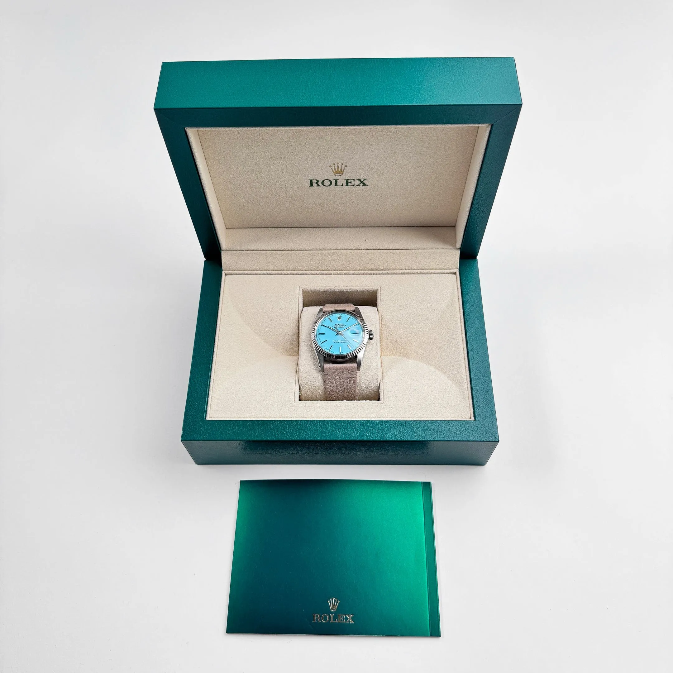 Rolex Datejust 16014 Stainless Steel Aftermarket Turquoise Dial