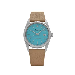 Rolex Datejust 16014 Stainless Steel Aftermarket Turquoise Dial