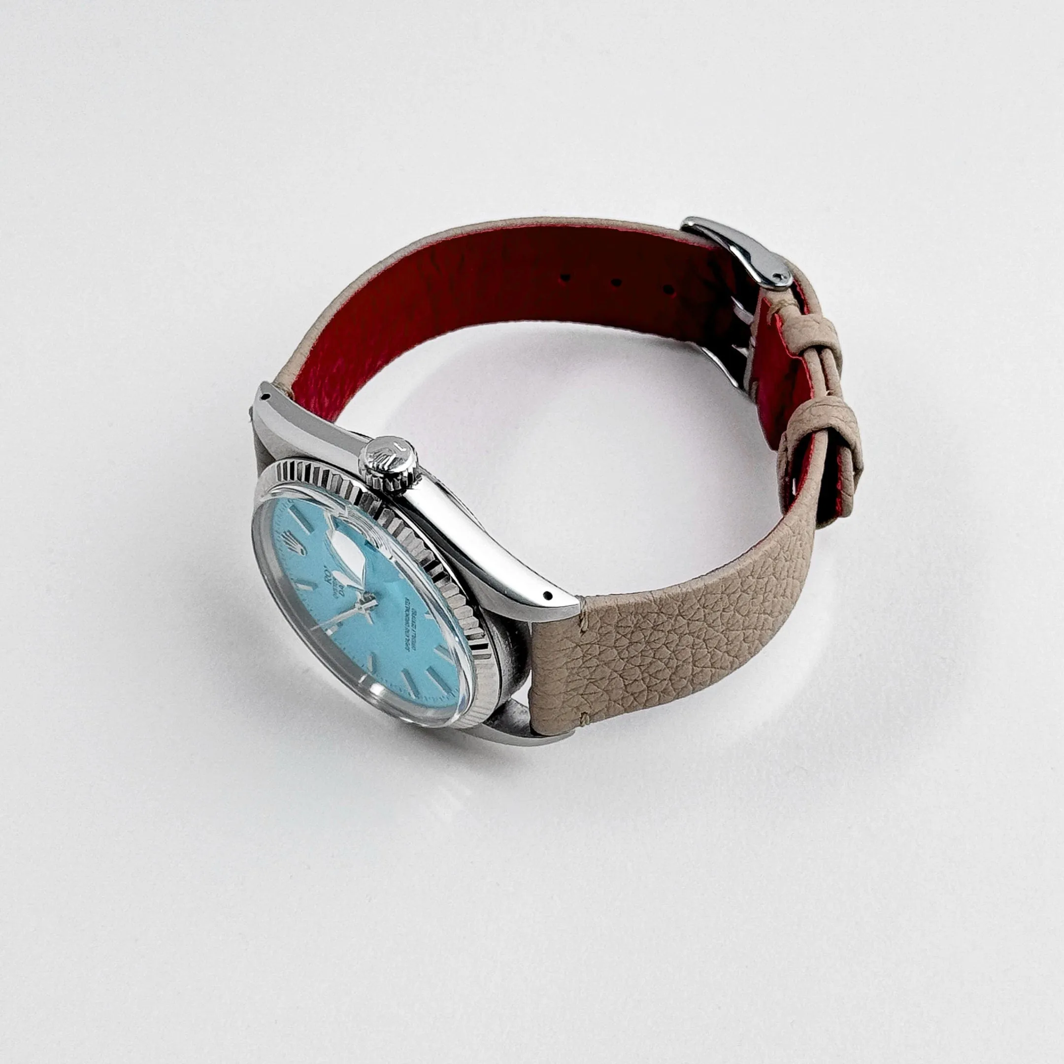 Rolex Datejust 16014 Stainless Steel Aftermarket Turquoise Dial