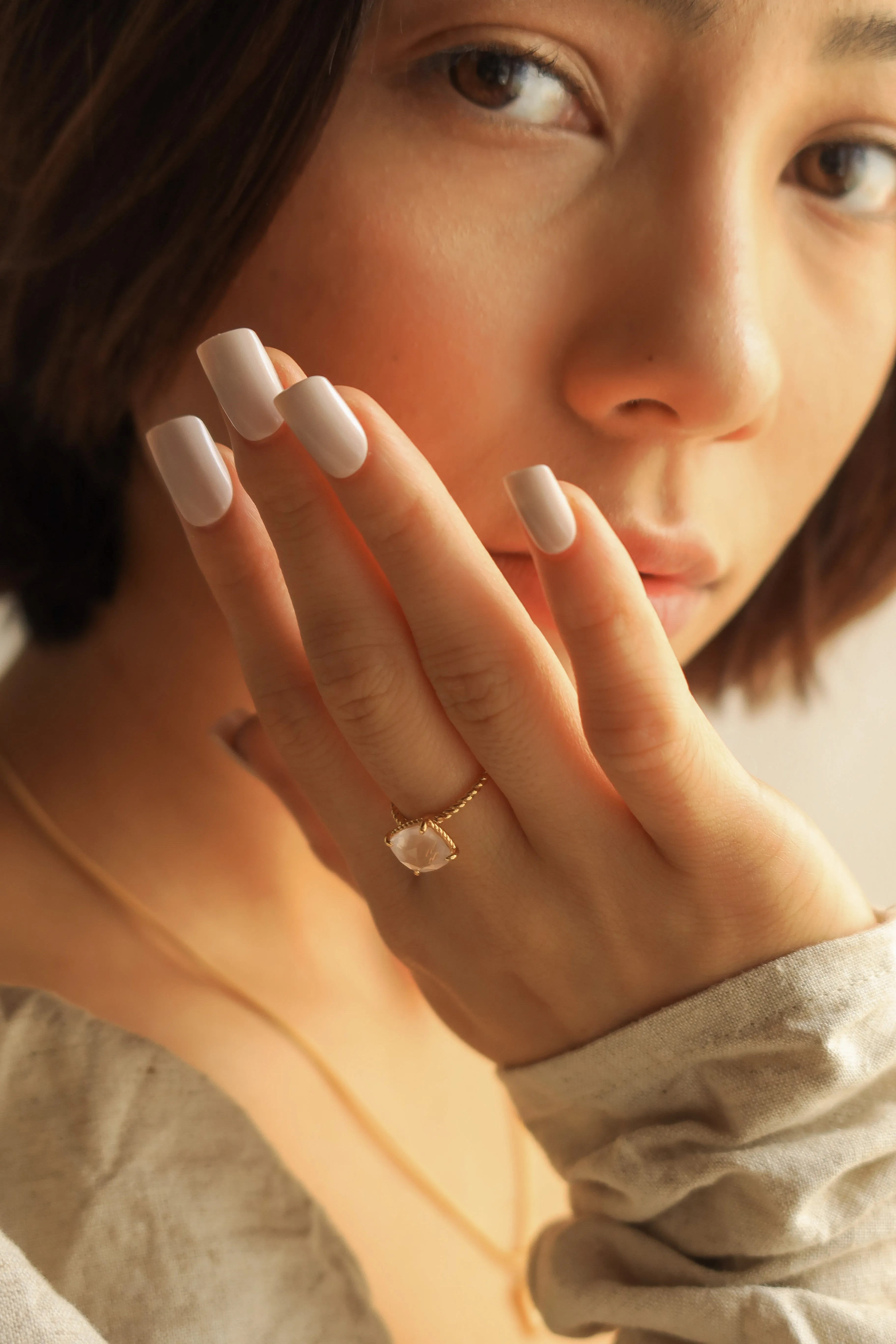 Rose Quartz Ring