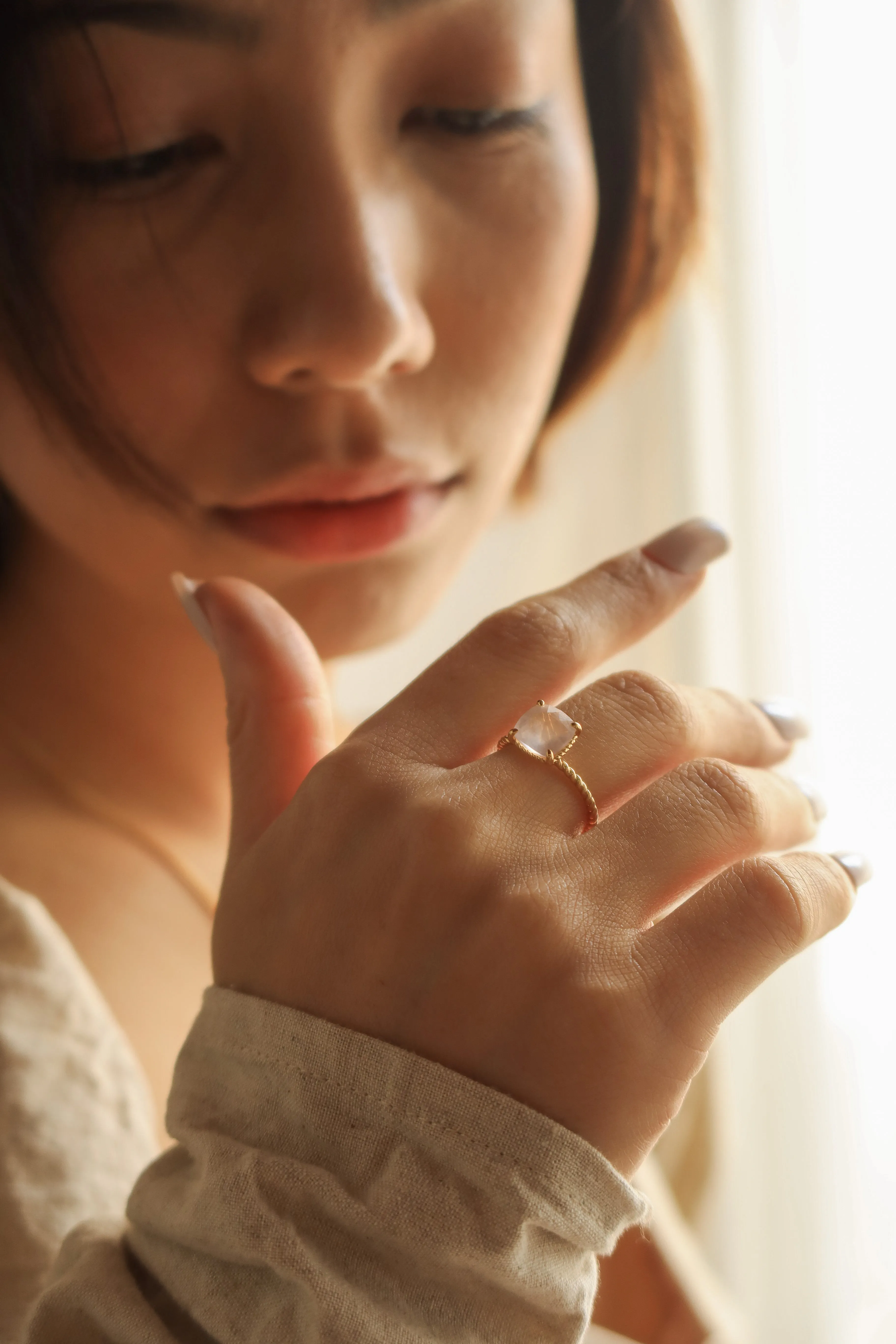 Rose Quartz Ring