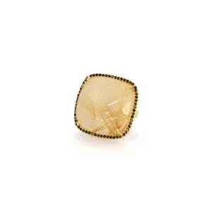Rutilated Quartz Ring