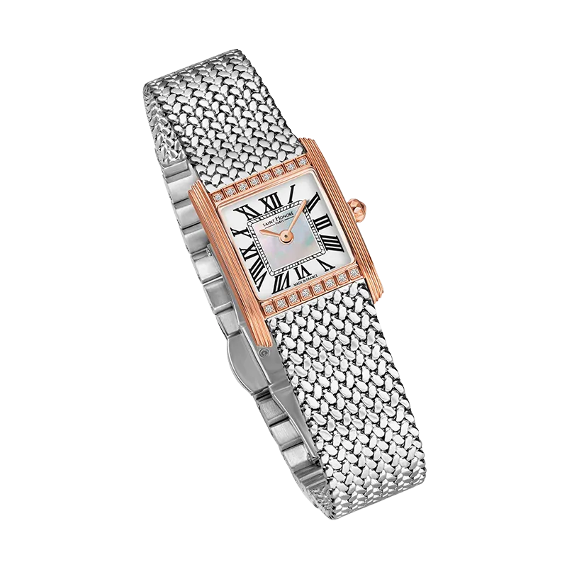 Saint Honore Palais Royal Women's White MOP Dial Silver Rose Gold Watch