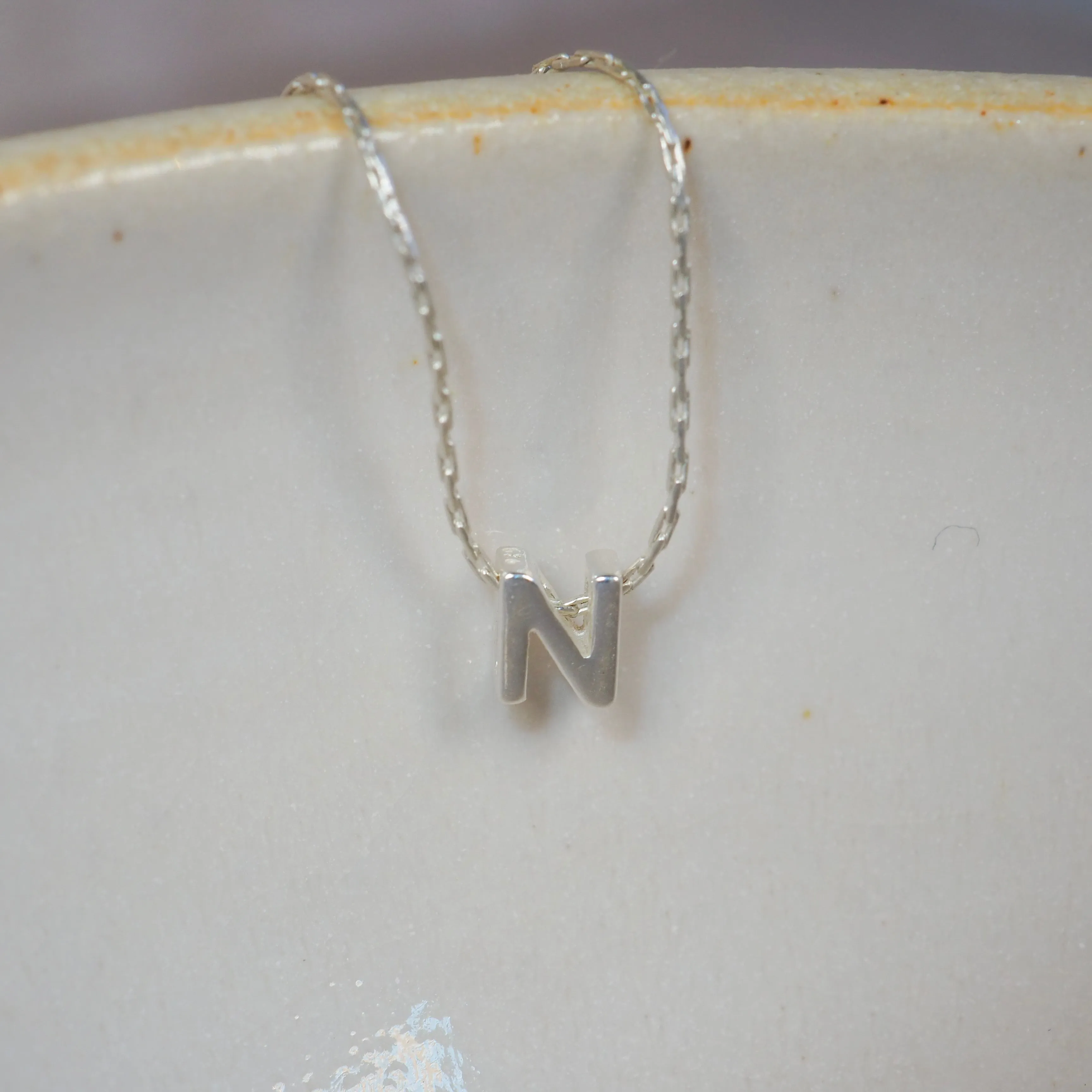 Sale - Sterling Silver Letter Pendant