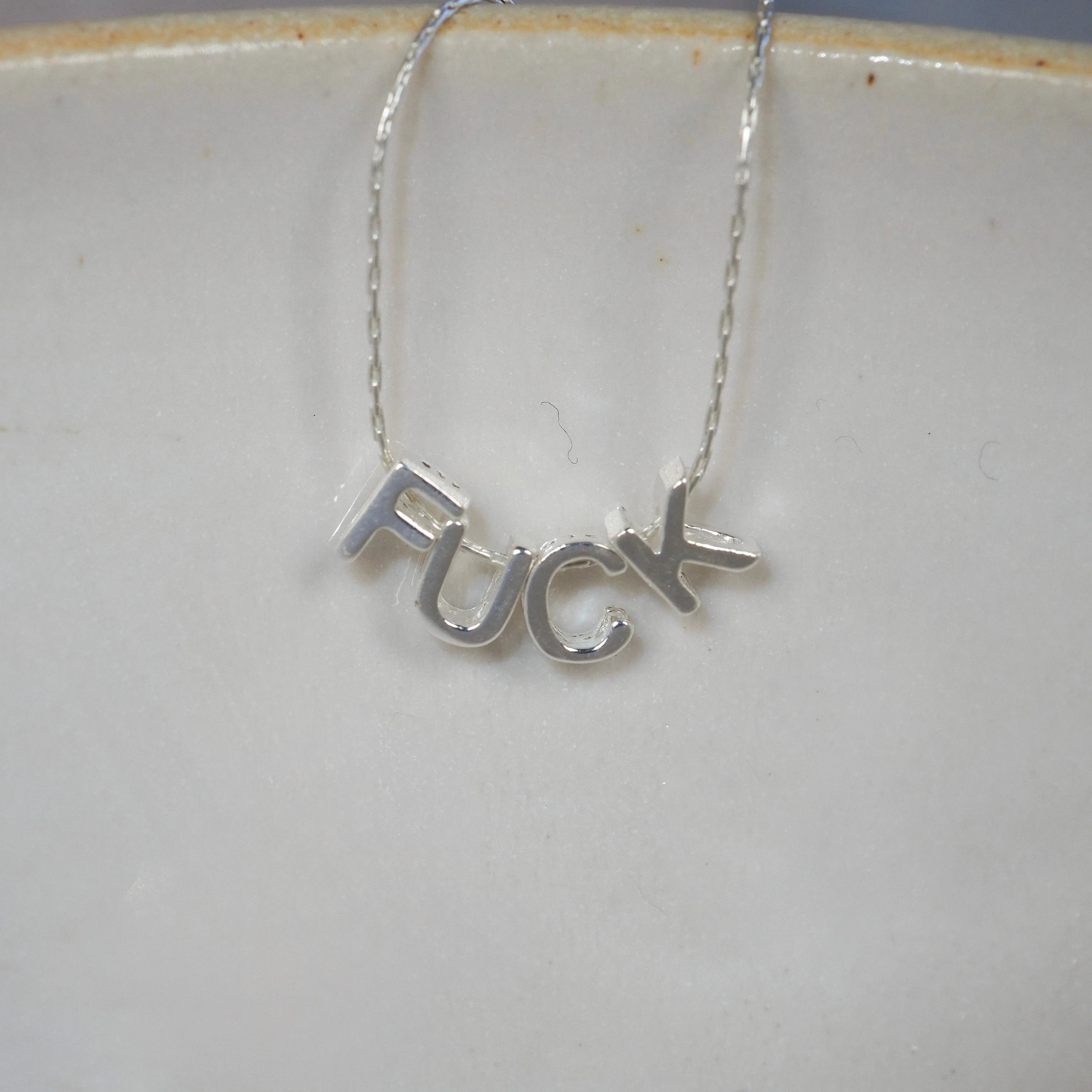 Sale - Sterling Silver Letter Pendant