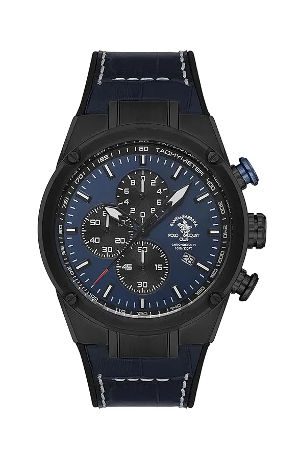 Santa barbara polo & racquet club Analog Blue Dial Men's Watch-SB.3.10001-3