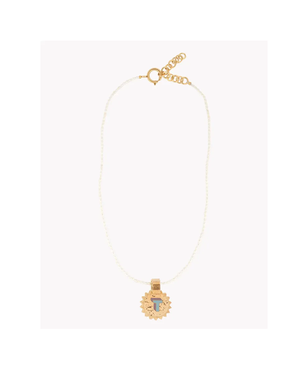 Say My Name Pearl Necklace - Letter T