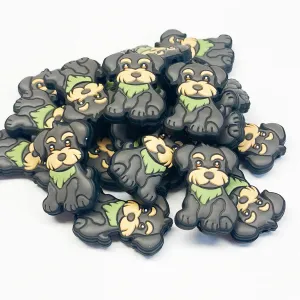 Scottie w/Neck Scarf Silicone Focal Beads Wholesale