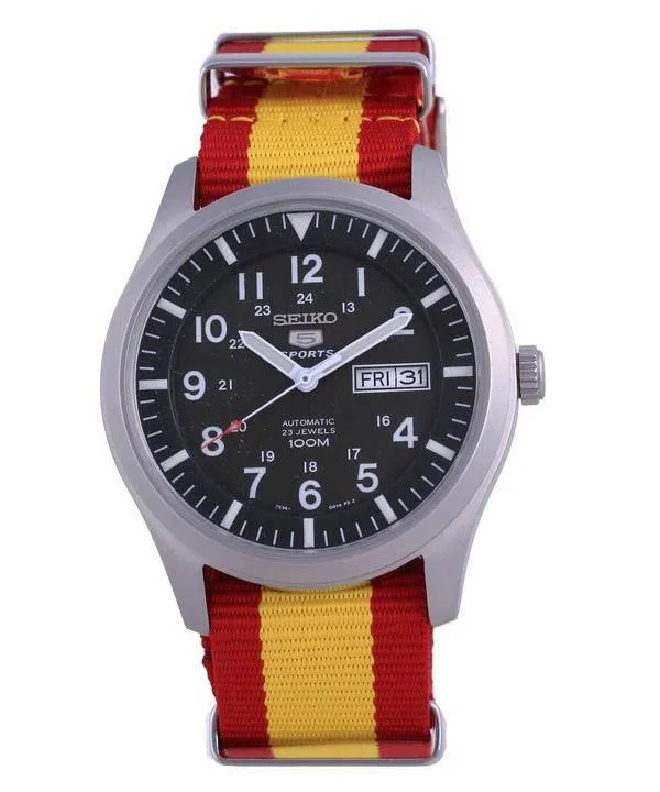 Seiko 5 Sports Military Automatic Polyester SNZG09K1-var-NATO29 100M Mens Watch