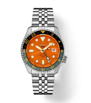 Seiko 5 Sports SKX Sports Style GMT Series Orange Dial Men's Watch SSK005