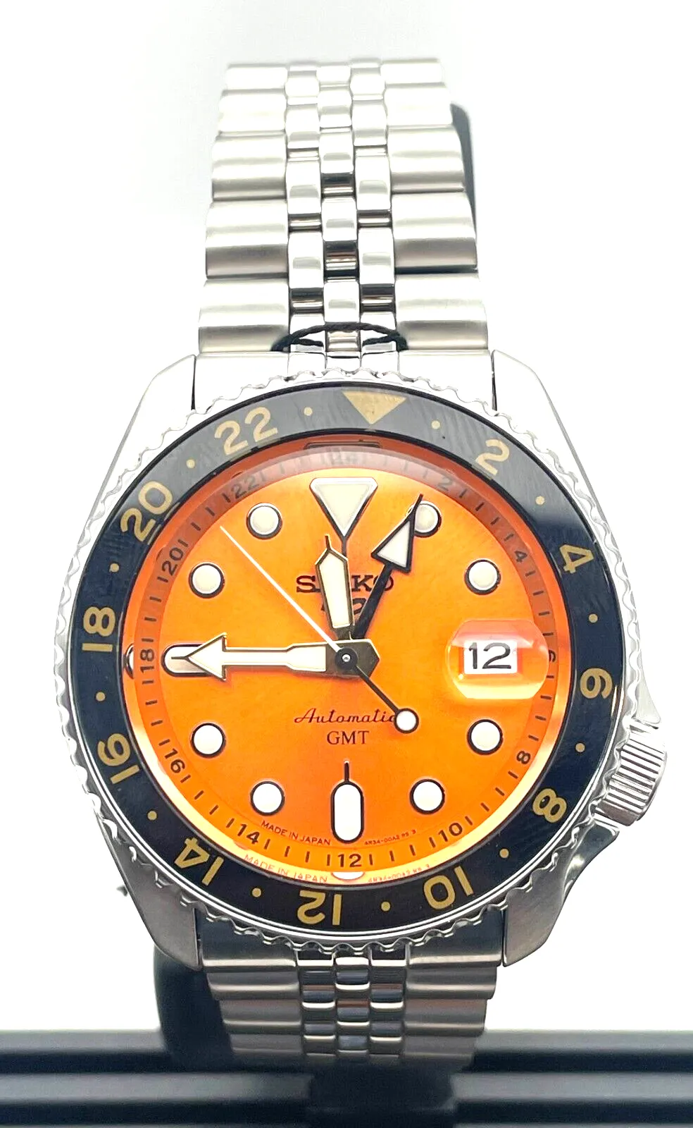 Seiko 5 Sports SKX Sports Style GMT Series Orange Dial Men's Watch SSK005