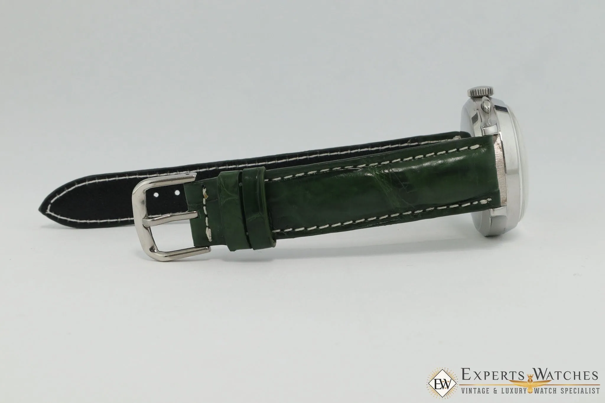 Serviced 1940's Vintage Heuer 345 Big Eye Chronograph Valjoux 71 Pre-Carrera