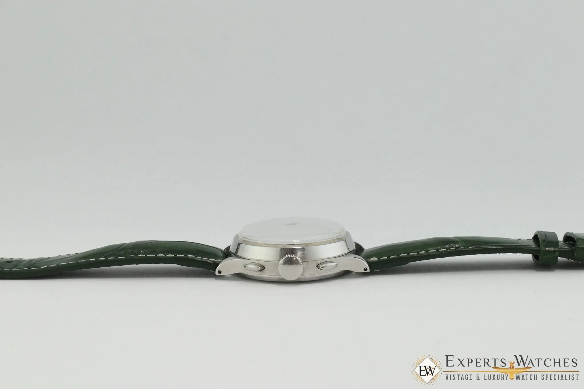 Serviced 1940's Vintage Heuer 345 Big Eye Chronograph Valjoux 71 Pre-Carrera