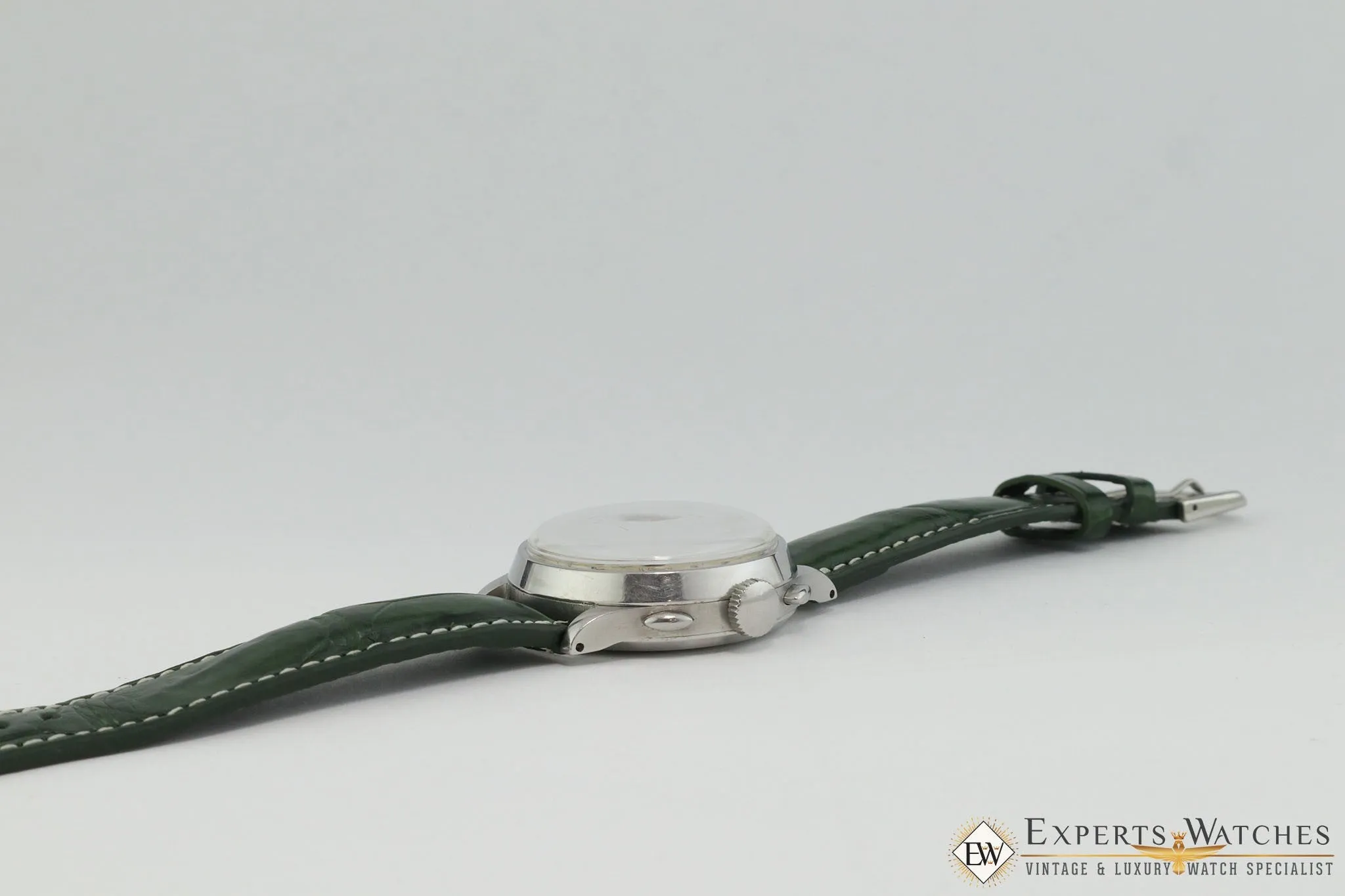 Serviced 1940's Vintage Heuer 345 Big Eye Chronograph Valjoux 71 Pre-Carrera