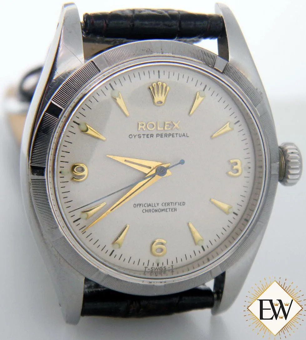 Serviced 1954 Vintage Rolex Oyster Perpetual Chronometer Cal 1030 watch Ref 6581