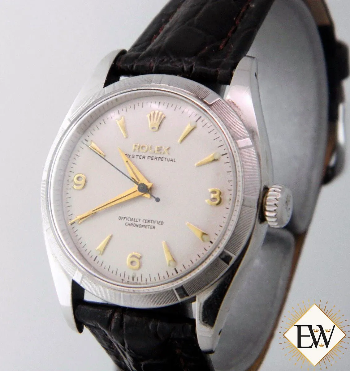 Serviced 1954 Vintage Rolex Oyster Perpetual Chronometer Cal 1030 watch Ref 6581