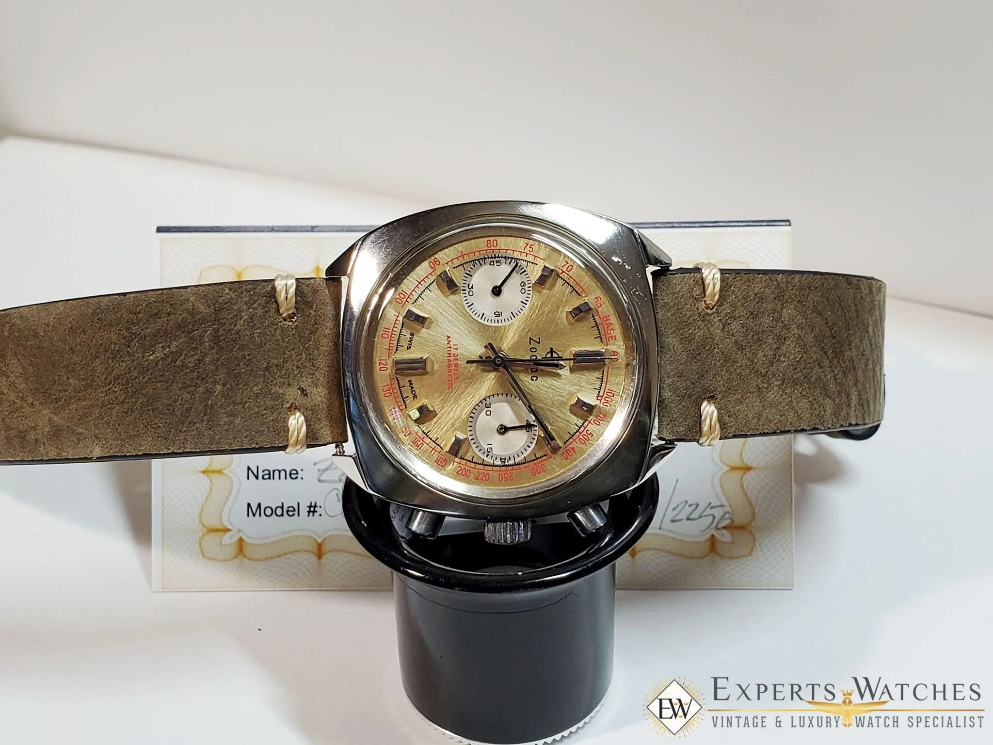 Serviced 1968 Vintage ZODIAC LE 'Camaro' Ref 9220 Chronograph VALJOUX 7730 Watch
